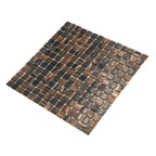 Woodgrain Mixed Squares Glass Tile | Tile Club