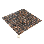 Woodgrain Mixed Squares Glass Tile | Tile Club