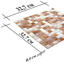Mixed Cocoa & Cream Squares Glass Tile | Tile Club