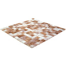 Mixed Cocoa & Cream Squares Glass Tile | Tile Club