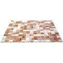 Mixed Cocoa & Cream Squares Glass Tile | Tile Club
