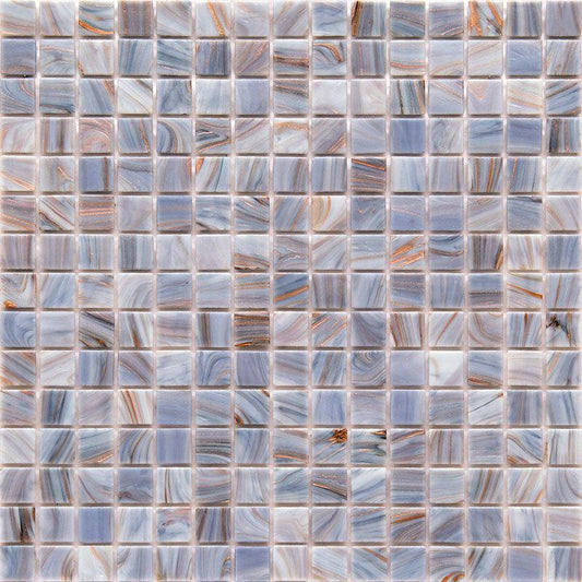 Mixed Cool Tones Glass Squares Pool Tile