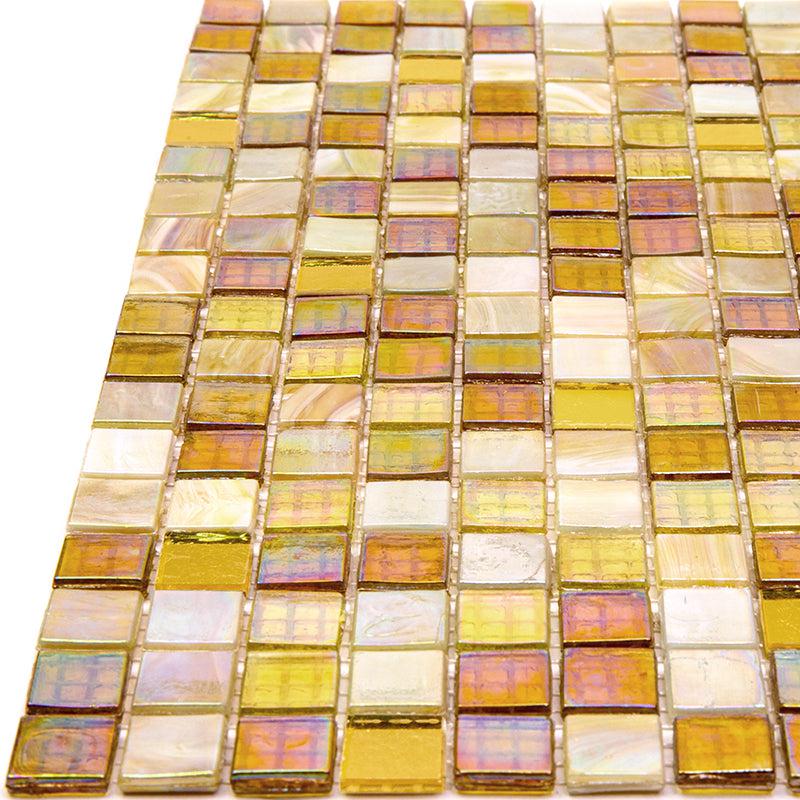 Mixed Glistening Gold Glass Tile | Tile Club