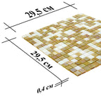 Mixed Gold & White Glass Tile | Tile Club