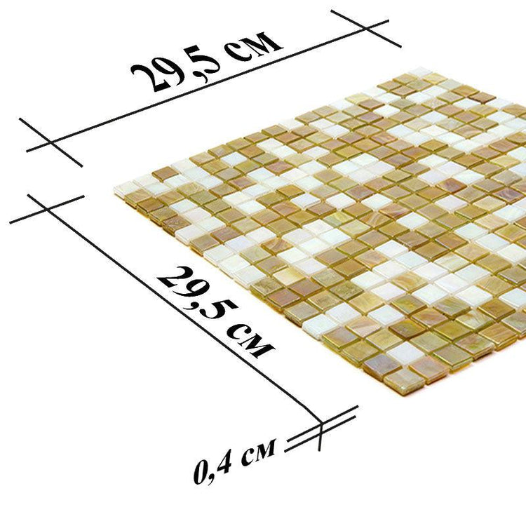 Mixed Gold & White Glass Tile | Tile Club