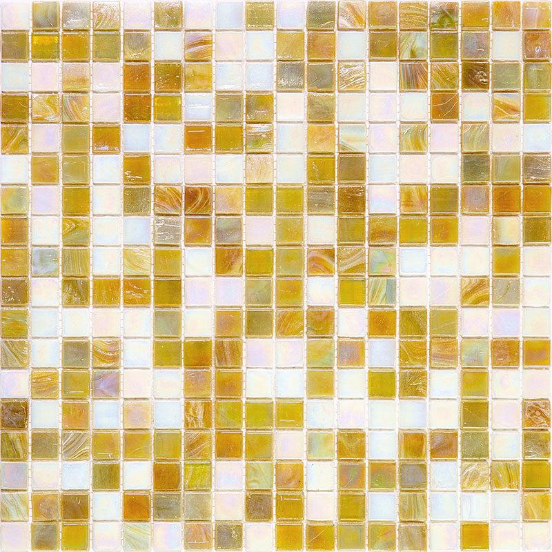 Mixed Gold & White Glass Tile Sample