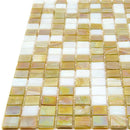 Mixed Gold & White Glass Tile | Tile Club