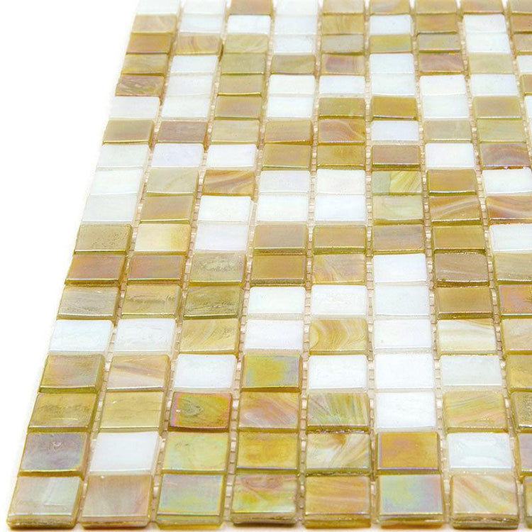 Mixed Gold & White Glass Tile | Tile Club