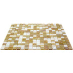 Mixed Gold & White Glass Tile | Tile Club