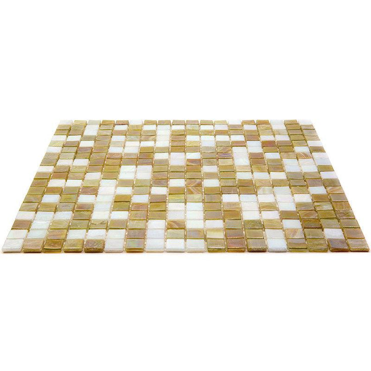 Mixed Gold & White Glass Tile | Tile Club
