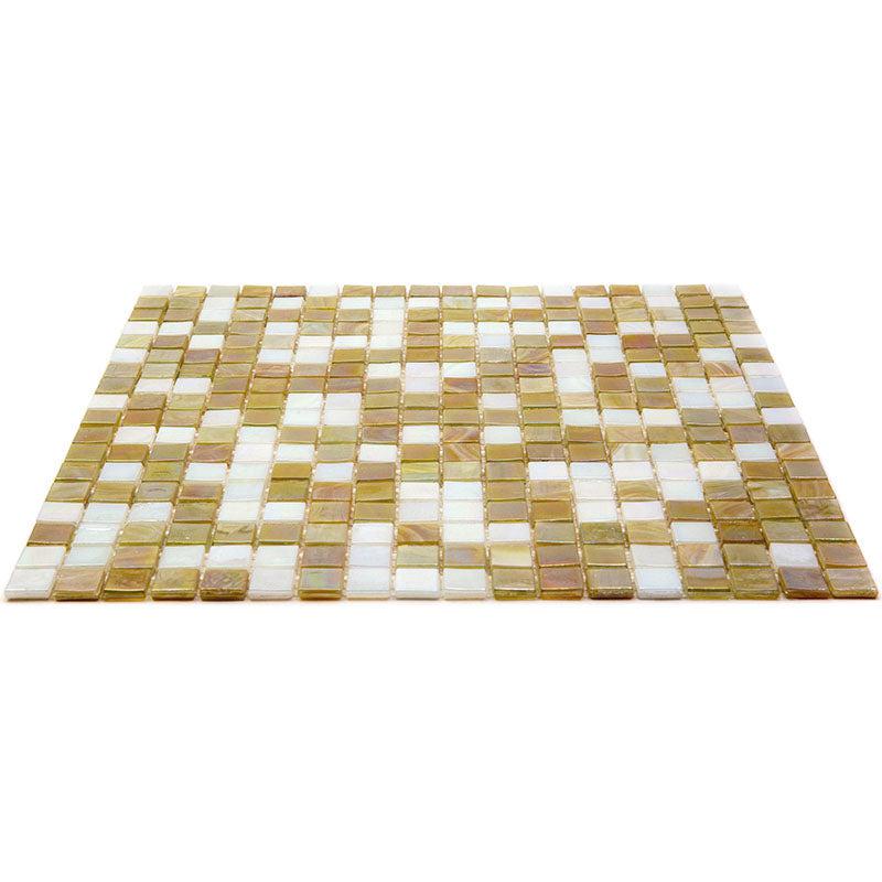 Mixed Gold & White Glass Tile | Tile Club