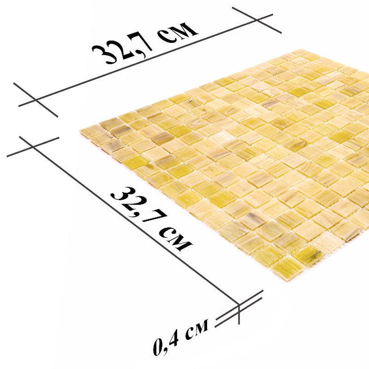 Mixed Lemon Squares Glass Pool Tile | Tile Club