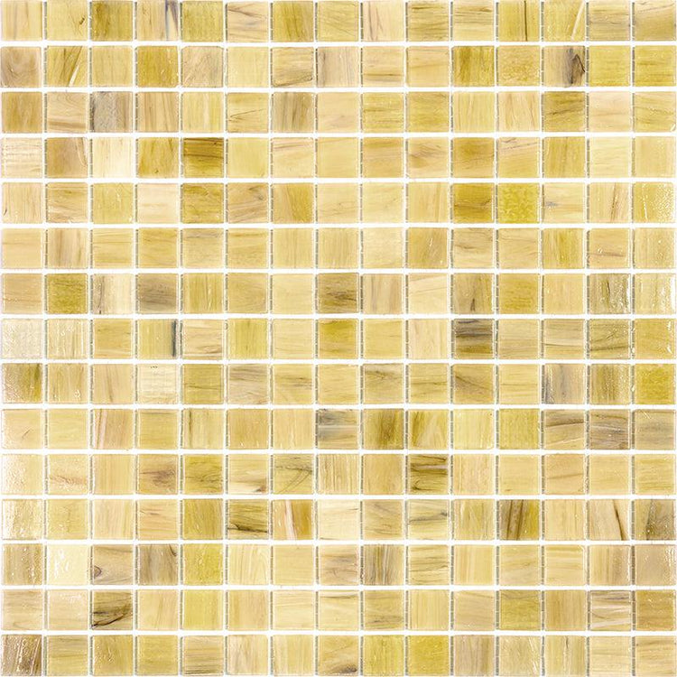 Mixed Lemon Squares Glass Pool Tile
