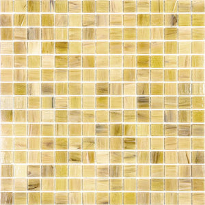 Mixed Lemon Squares Glass Pool Tile Sample
