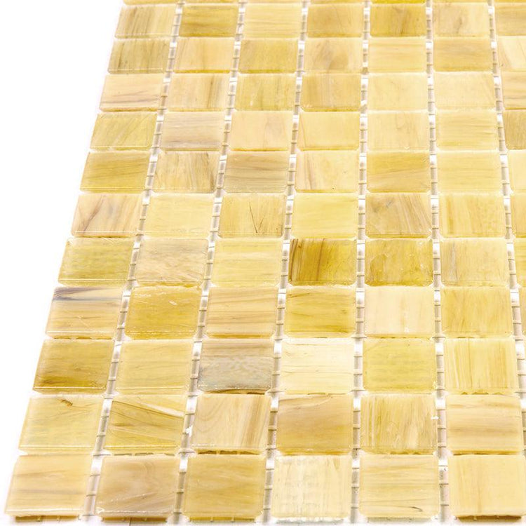 Mixed Lemon Squares Glass Pool Tile | Tile Club