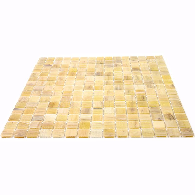 Mixed Lemon Squares Glass Pool Tile