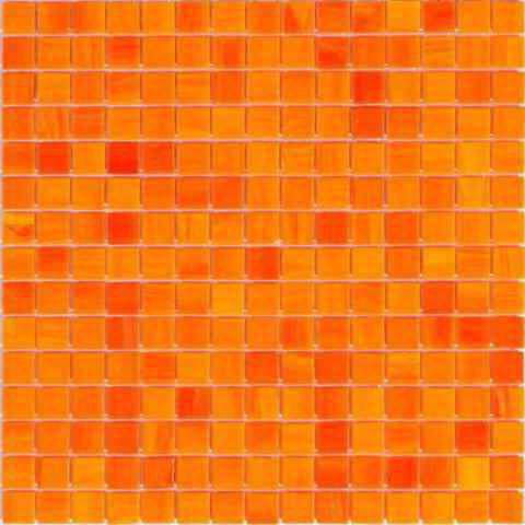 Mixed Orange Squares Glass Pool Tile Sample
