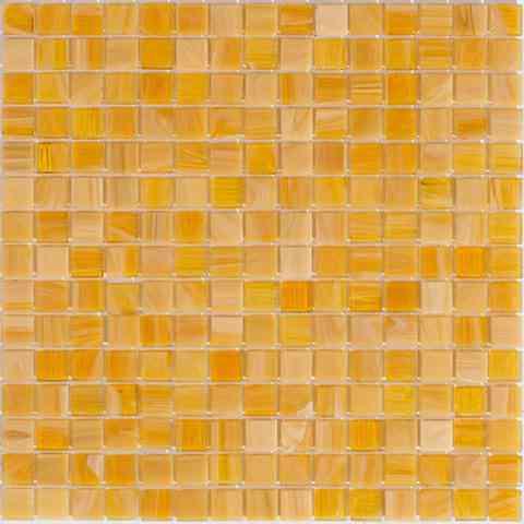 Mixed Tangerine Squares Glass Pool Tile
