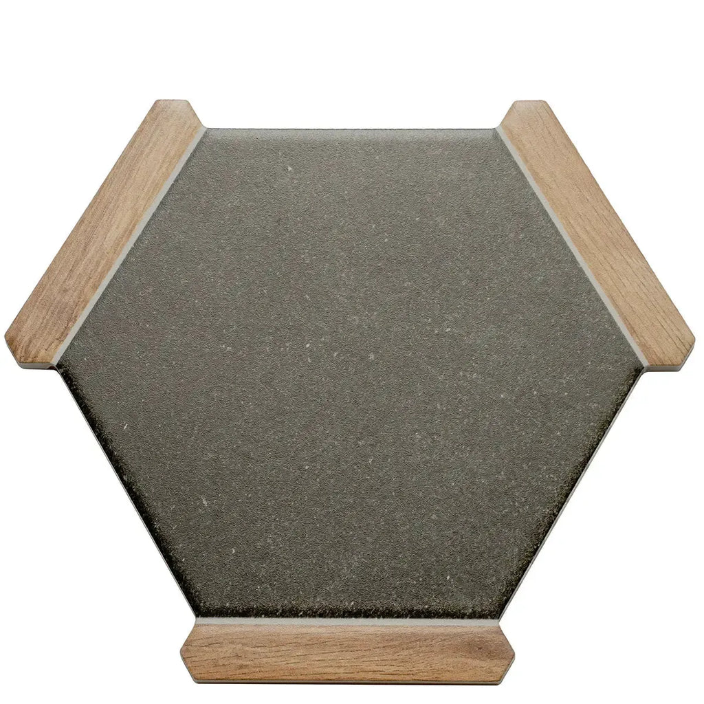 Montura Charcoal Concrete Porcelain Hexagon Tile | Tile Club