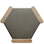 Montura Charcoal Concrete Porcelain Hexagon Tile | Tile Club