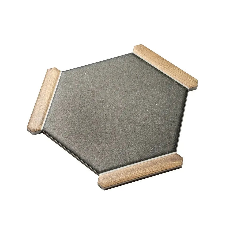 Montura Charcoal Concrete Porcelain Hexagon Tile | Tile Club