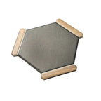 Montura Charcoal Concrete Porcelain Hexagon Tile | Tile Club