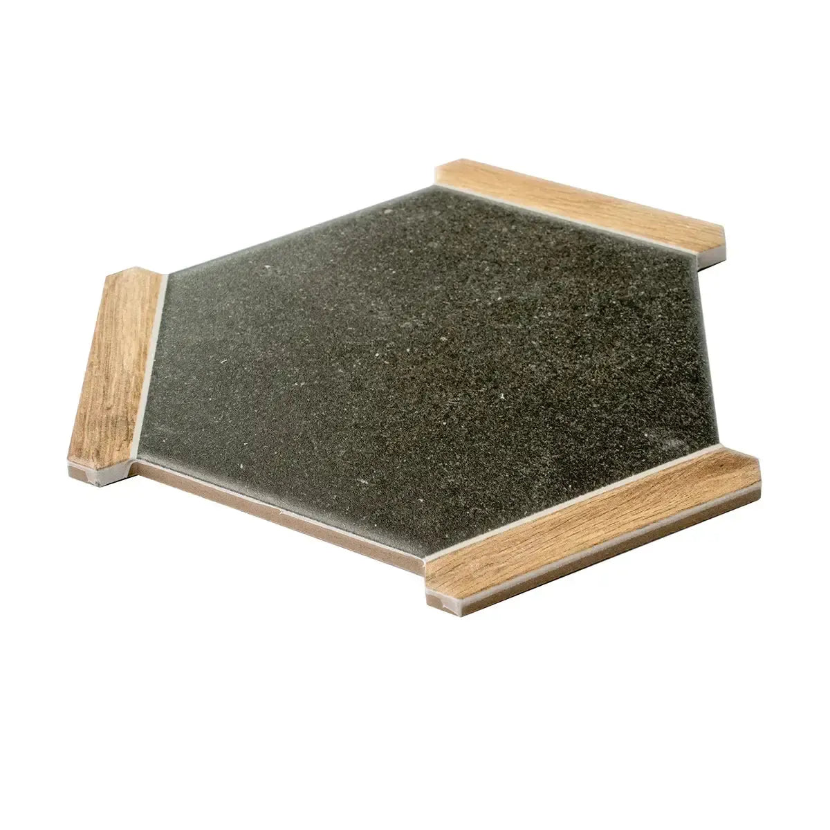 Montura Charcoal Concrete Porcelain Hexagon Tile | Tile Club