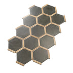 Montura Charcoal Concrete Porcelain Hexagon Tile | Tile Club