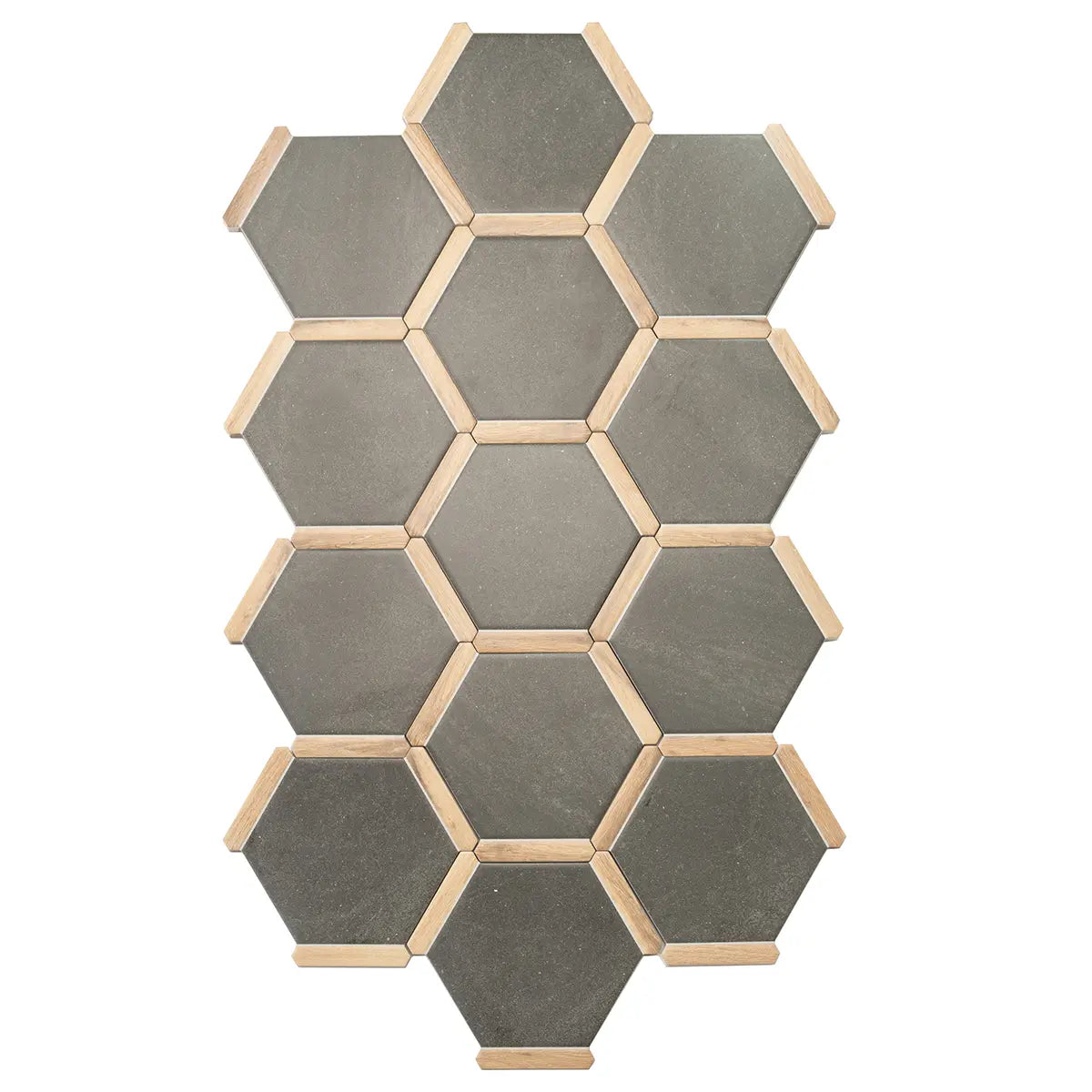 Montura Charcoal Concrete Porcelain Hexagon Tile