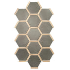 Montura Charcoal Concrete Porcelain Hexagon Tile | Tile Club