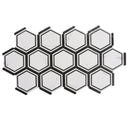Montura White and Black Marbled Porcelain Hexagon Tile | Tile Club