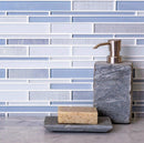 Moongrey Linear Glass Mosaic Tile