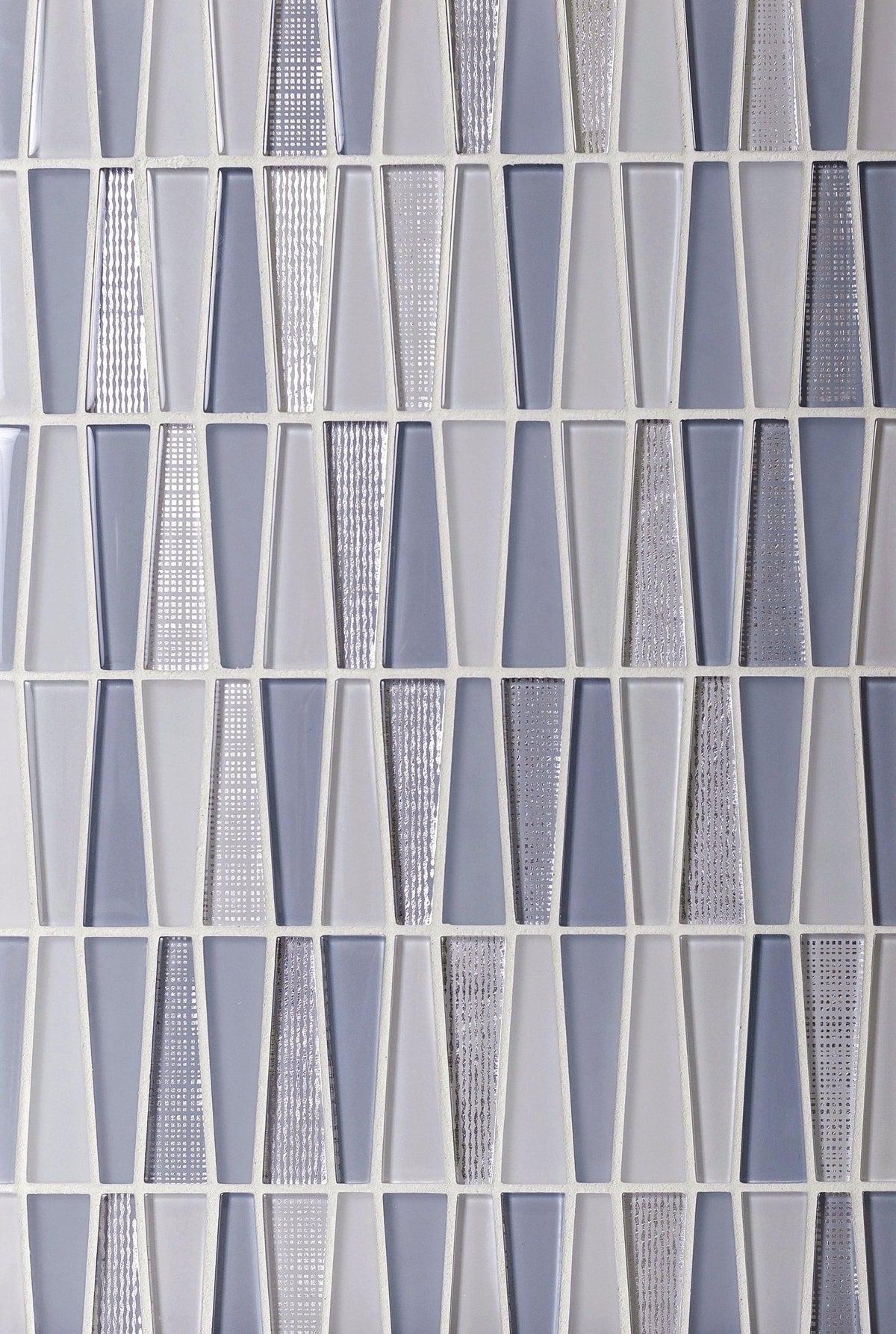 Moongrey Triangle Glass Mosaic Tile