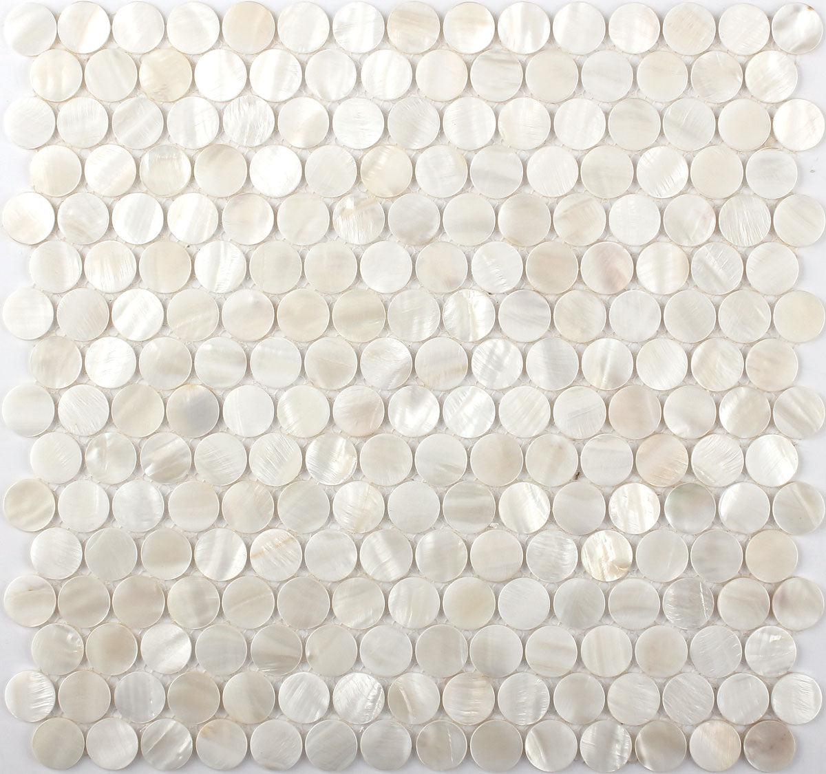 Mother Of Pearl Penny Round Mosaic Tile