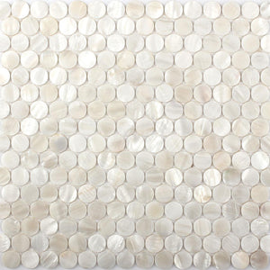 Mother Of Pearl Round Penny Tile Mosaic