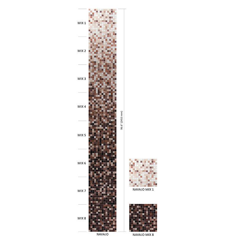 Brown Ombre Squares Glass Tile | Tile Club