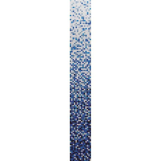 Navy Blue Ombre Squares Glass Tile