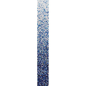 Navy Blue Ombre Squares Glass Tile Sample