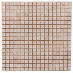 Sherbert Peach Glass Squares Tile | Tile Club