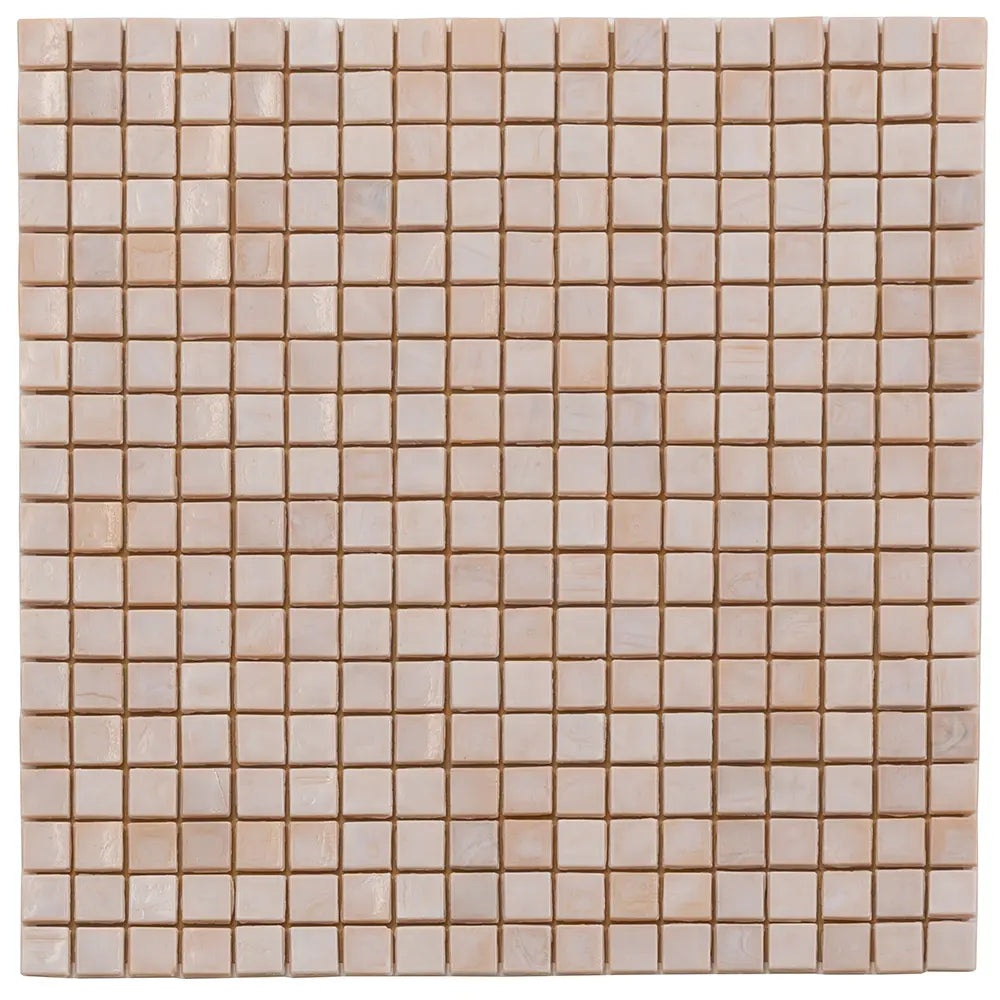 Sherbert Peach Glass Squares Tile | Tile Club