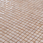 Sherbert Peach Glass Squares Tile | Tile Club