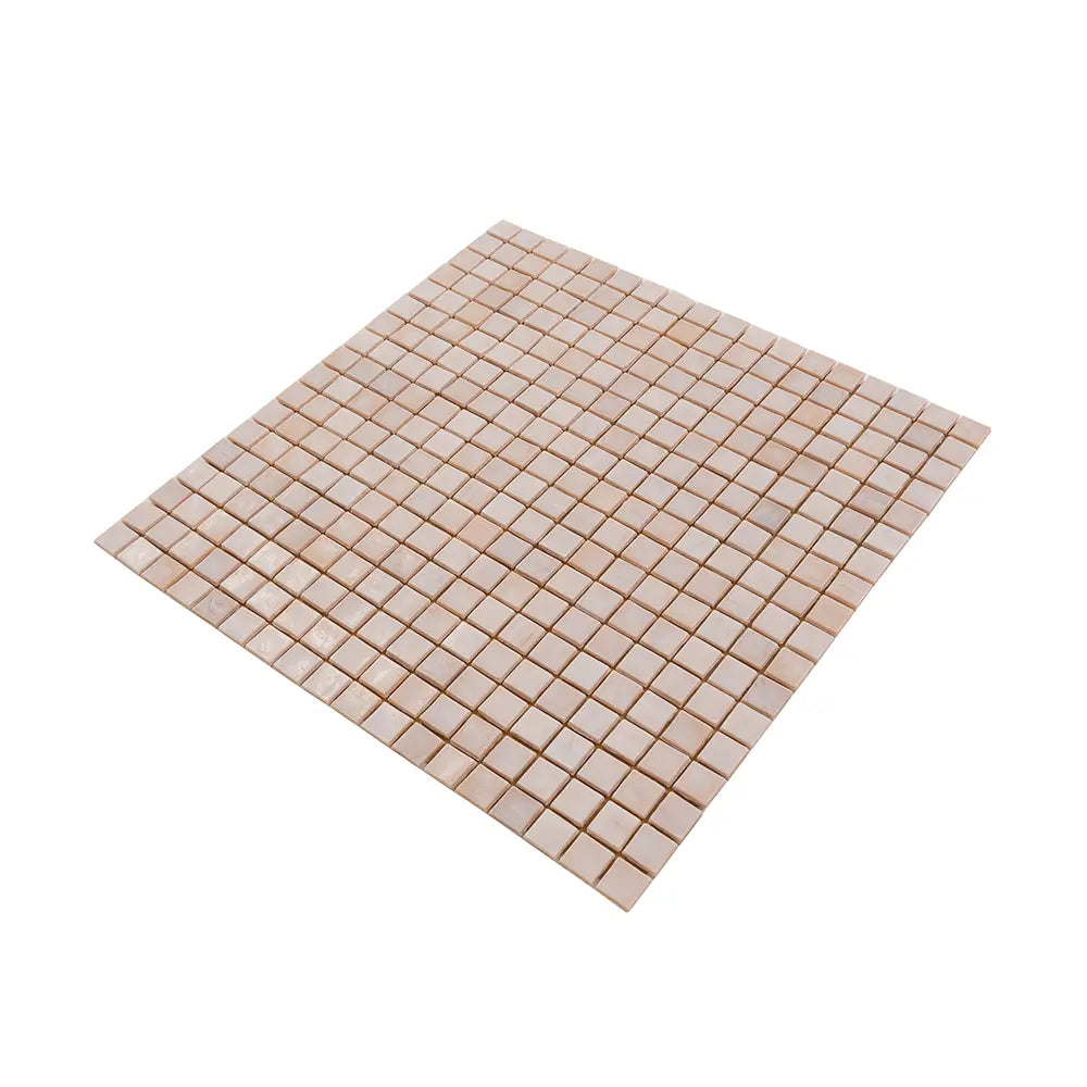 Sherbert Peach Glass Squares Tile | Tile Club