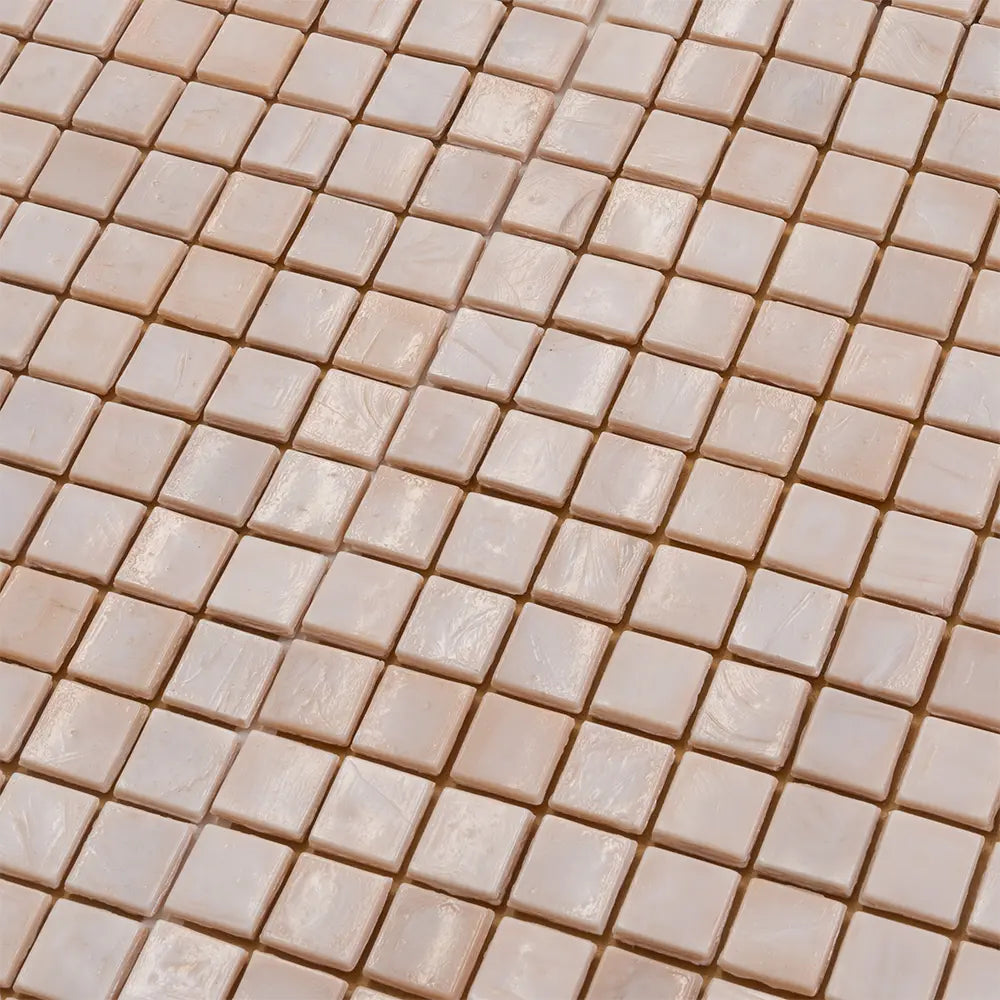 Sherbert Peach Glass Squares Tile | Tile Club