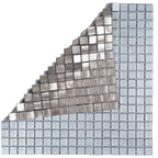 Satin Taupe Squares Glass Tile | Tile Club