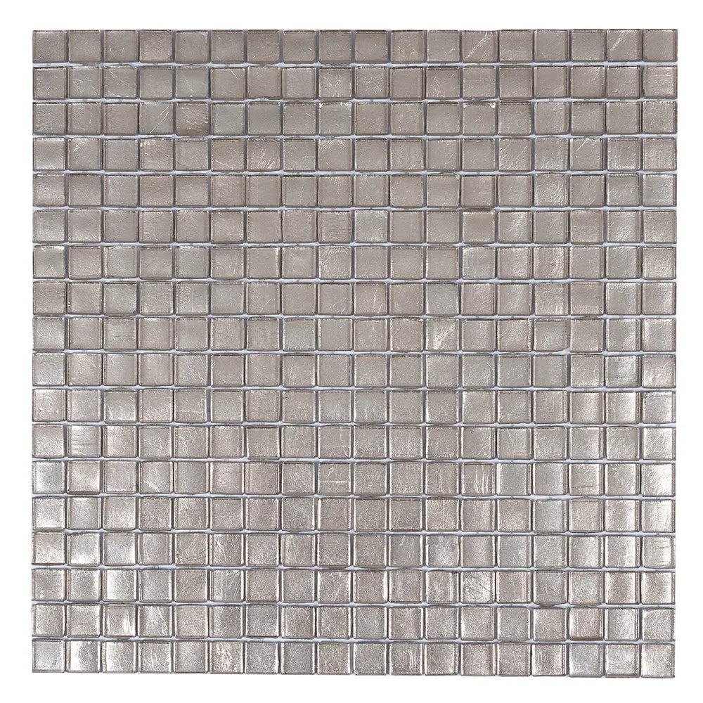 Satin Taupe Squares Glass Tile | Tile Club