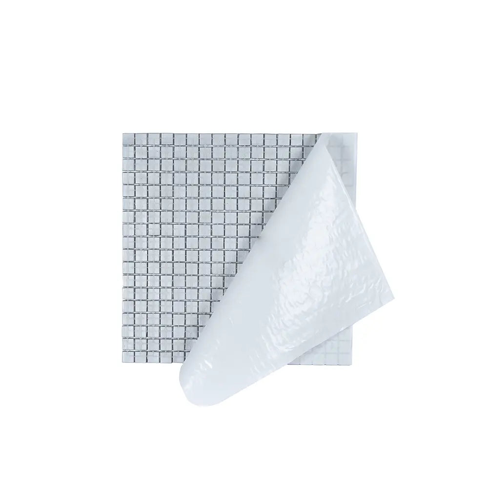 Satin Taupe Squares Glass Tile | Tile Club
