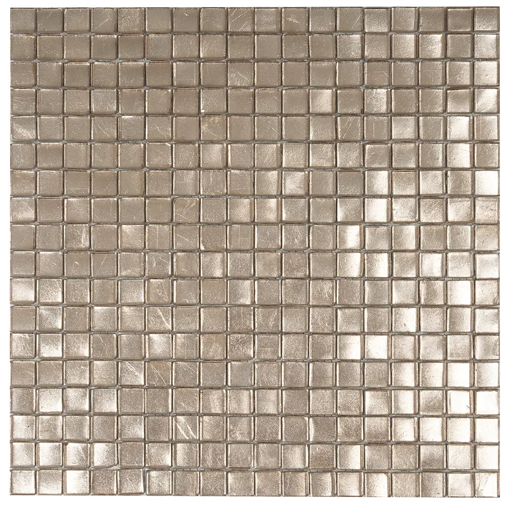 Satin Taupe Squares Glass Tile | Tile Club