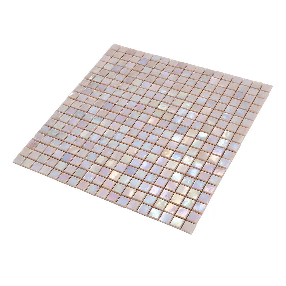 Peach Sunrise Glass Squares Tile | Tile Club