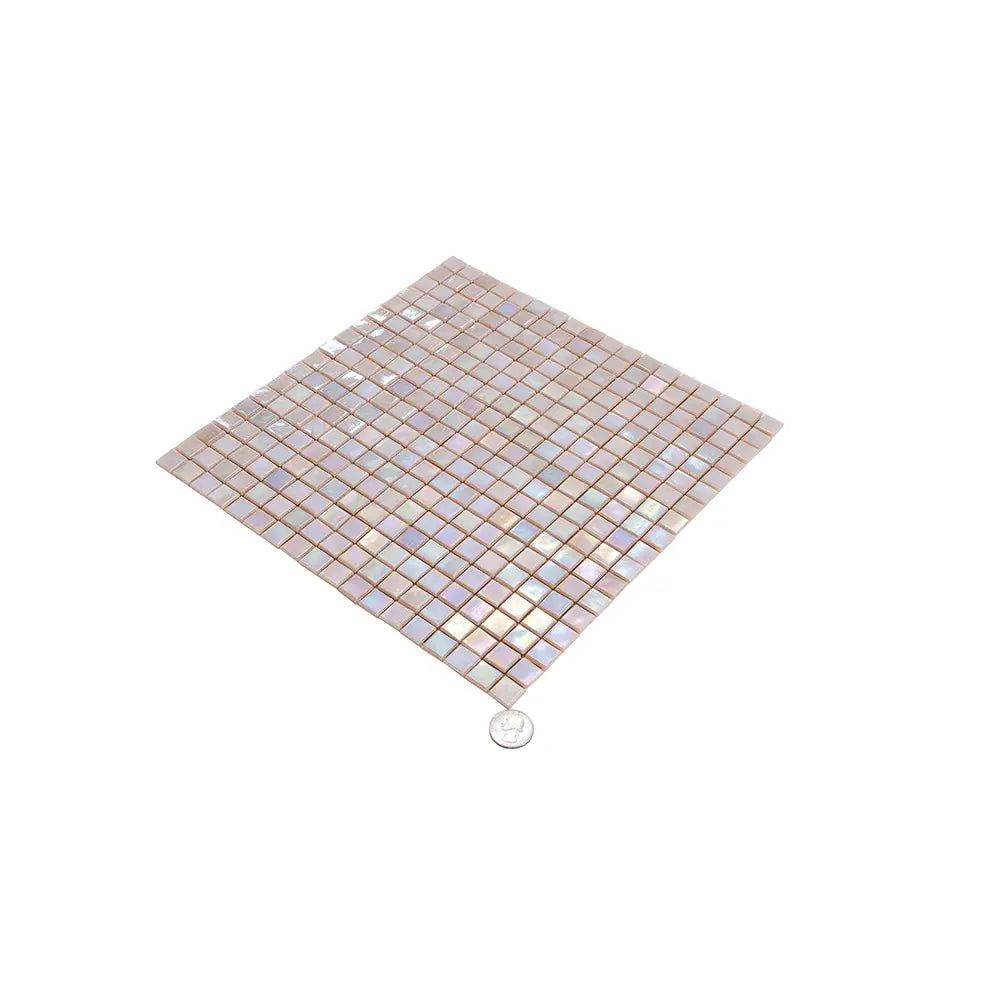 Peach Sunrise Glass Squares Tile | Tile Club