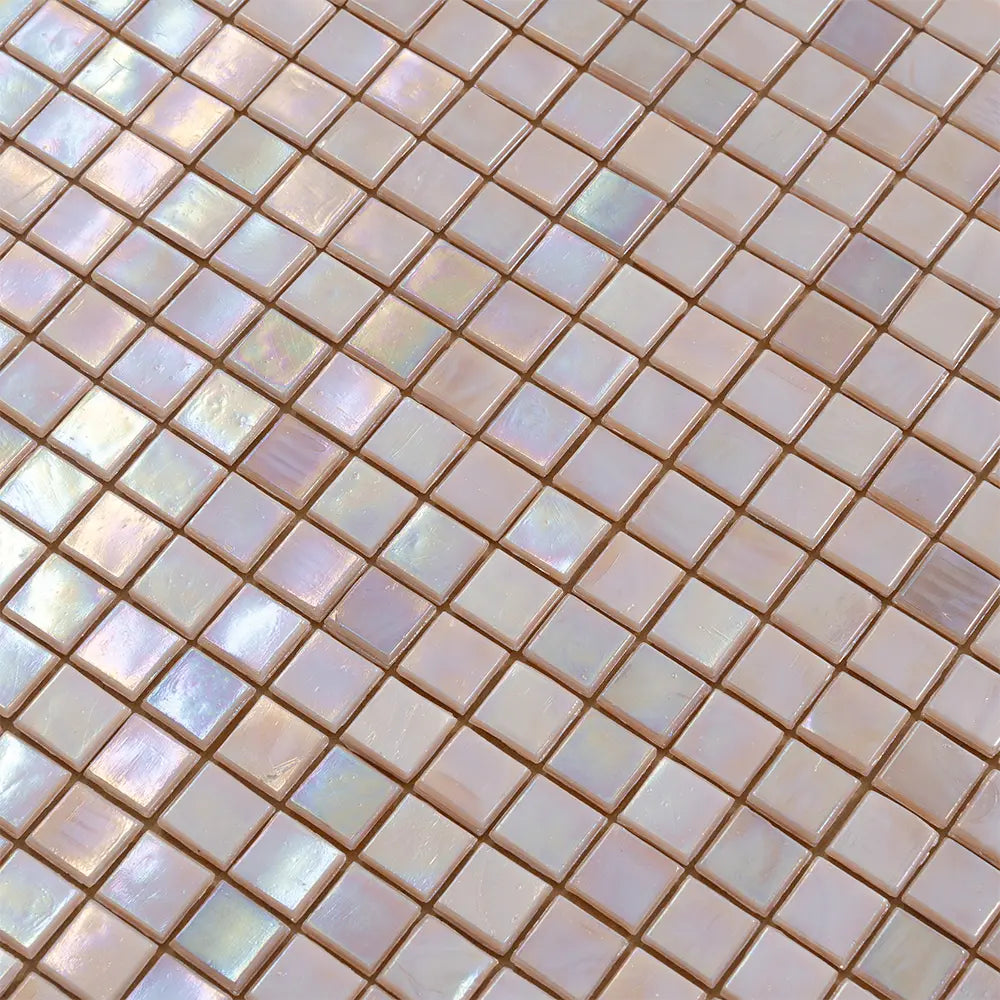 Peach Sunrise Glass Squares Tile | Tile Club